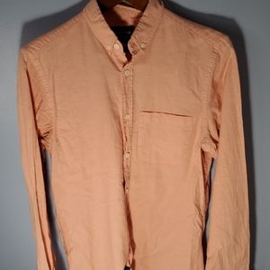 Pull & Bear Pink Button Shirt Made In Spain Men Size M